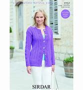 Sirdar 7757 Cardigan for Adults in DK/#3 Weight